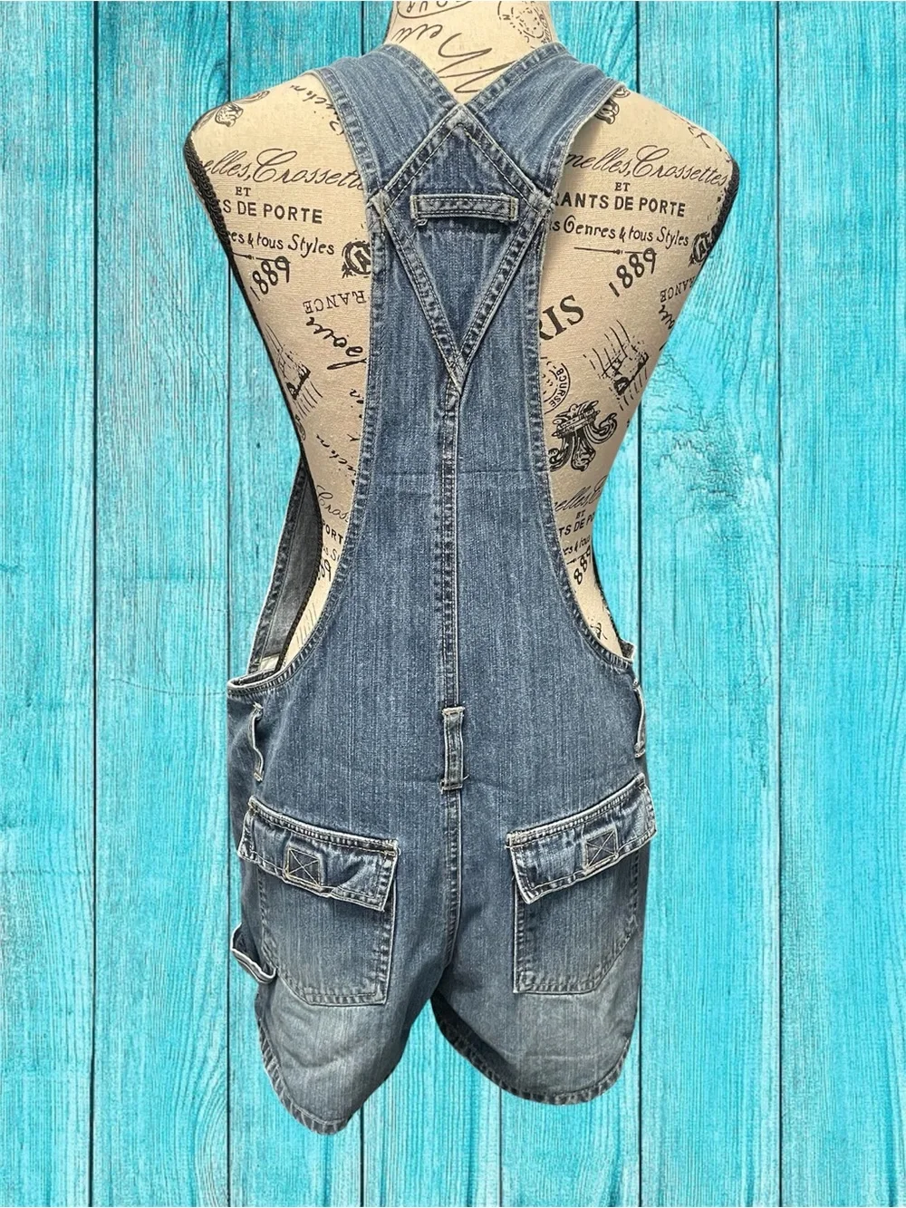 Junior’s Denim Short Overalls